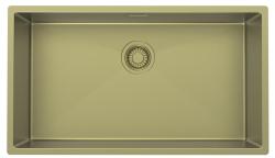 Pure.Sink Luxion Grote Gouden spoelbak 74x40 cm onderbouw, vlakinbouw en opbouw PLX7440-60