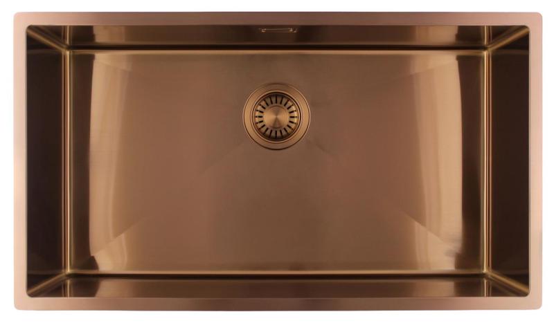 Pure.Sink Luxion Grote Koperen spoelbak 74x40 cm onderbouw, vlakinbouw en opbouw PLX7440-62