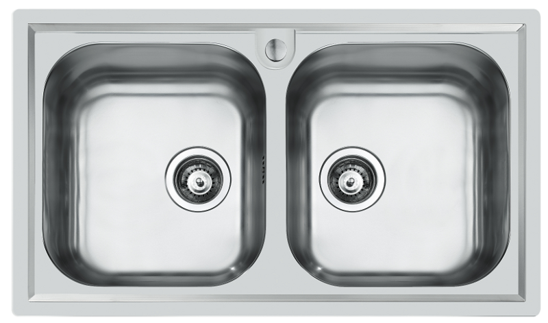 Outlet Deukje bodem Foster Marine RVS 316 Dubbele Spoelbak 86x50 cm Opbouw 1208953745