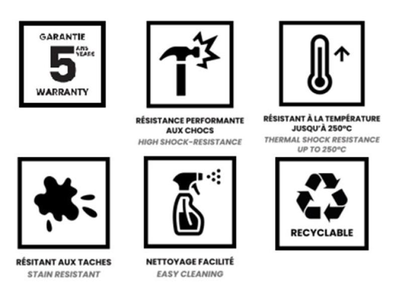 Ausmann Fibre zwarte spoelbak 40x40cm onderbouw, opbouw en vlakbouw met automatische zwarte plug 1208971851