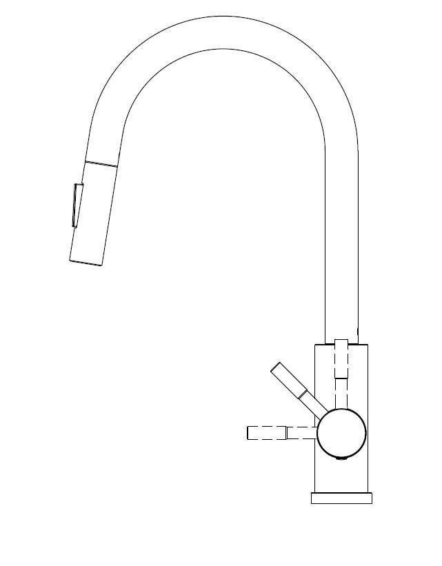 Licht bekrast Pure.Sink Elite Steel Stream-S keukenkraan PVD geborsteld goud met uittrekbare uitloop 1208971857
