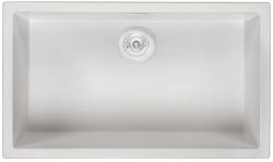 Ausmann Fibre wit grote spoelbak 70x40cm onderbouw, opbouw en vlakinbouw met automatische witte plug 1208971909
