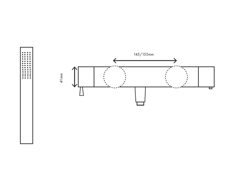MURO TUA douchemengkraan met douchegarnituur chroom M1.B1.CR