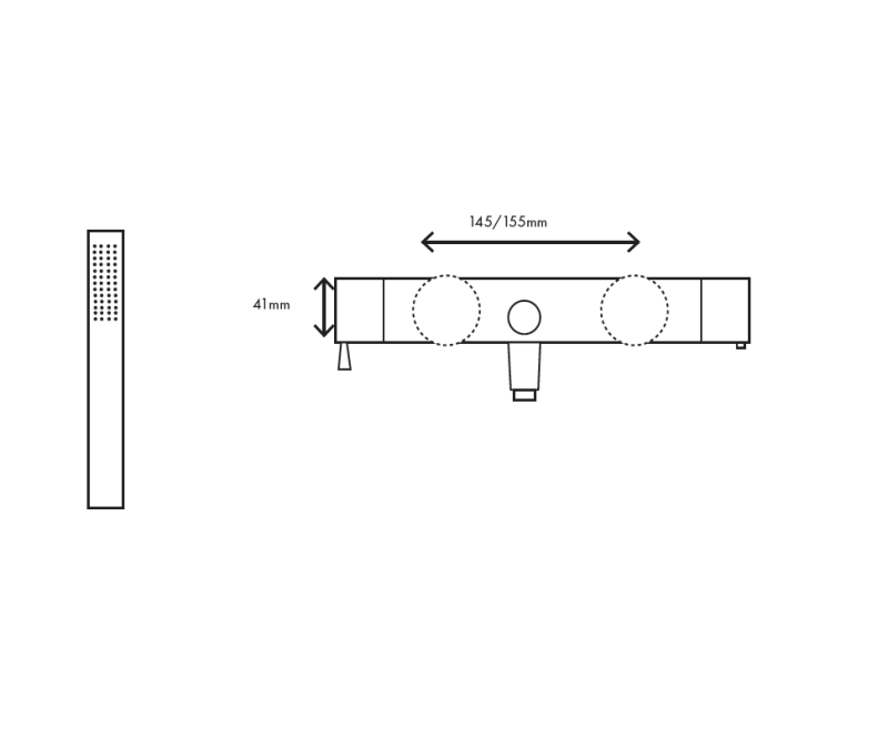 MURO TUA badthermostaat met handdoucheset chroom M1.B2TH.CR