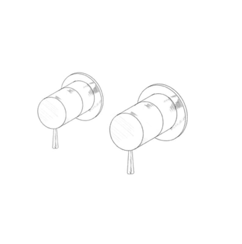 MURO TUA muur inbouw mengkraan met omstelkraan chroom M1.B32.R.CR