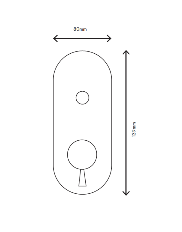 MURO TUA muur inbouw mengkraan met omstelknop chroom M1.B32.S.CR