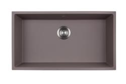 GraniteMy Universal granieten taupe grote spoelbak 74x40 cm opbouw, onderbouw en vlakinbouw met rvs plug 1208972249