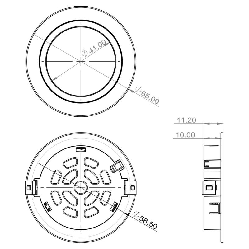 Indux Luma kleine inbouw keuken Multi Tone LED Set 4 Spots RVS-look 1208972380