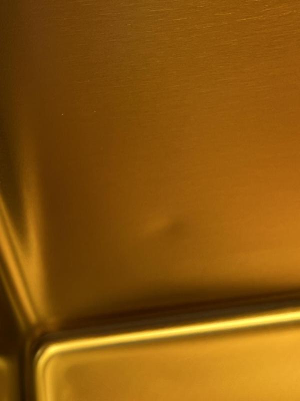 OUTLET Deuk! Pure.Sink Prestige spoelbak 40x40 cm PVD Koper 10mm radius onderbouw 1208972431