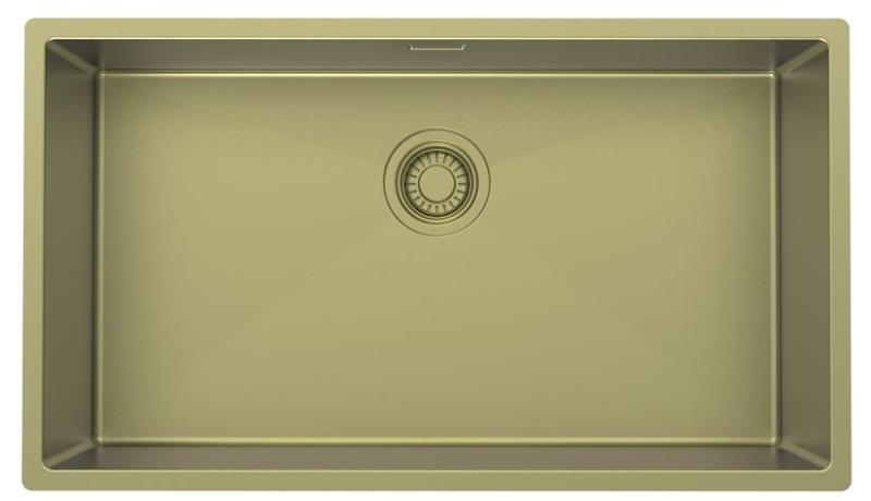 Pure.Sink Luxion Grote Gouden spoelbak 74x40 cm onderbouw PLX7440-60