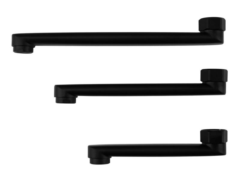 Aquanello Casa Eenhendel Keuken Muurkraan Zwart met uitloop 15 cm BL-1415-CS