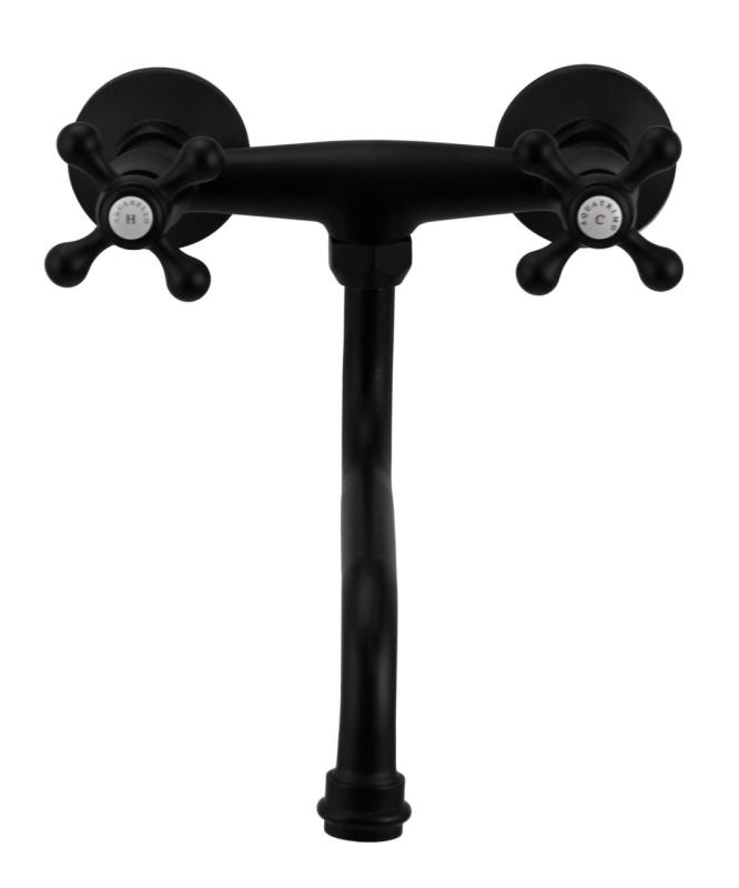 Aquanello Heritage Ascot Klassieke Keuken Muurkraan Zwart BL-4111-HA