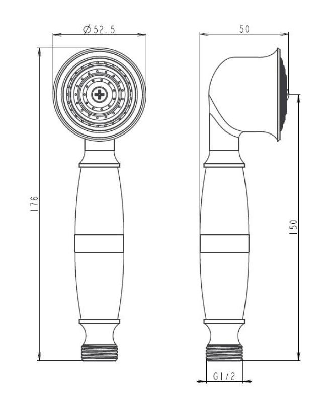 Aquanello Heritage Collection Klassieke Handdouche Brons BN-9001-HC