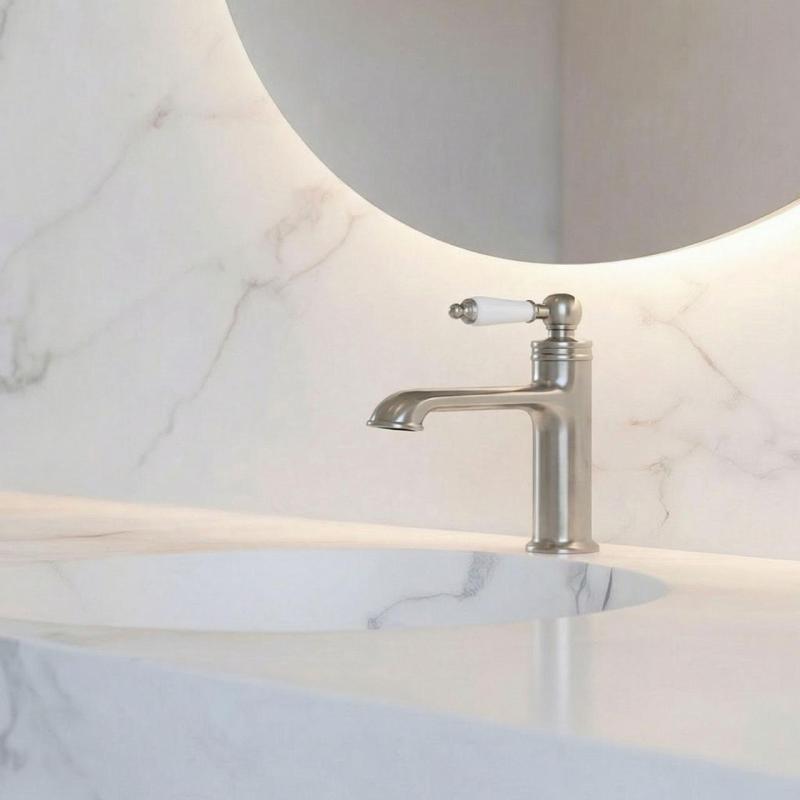 Aquanello Heritage Manor Klassieke Nostalgische Wastafelmengkraan RVS NB-1001-HM