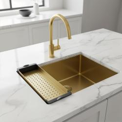 Pure.Sink Prestige inzetbak voor spoelbak Goud  PPGCL40-60