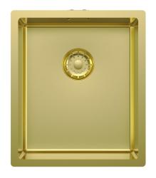 Pure.Sink Comfort PVD Gouden spoelbak 34x40 cm onderbouw, vlakbouw en opbouw PCM3440-60