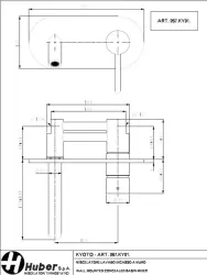 Huber Kyoto wastafelkraan  267KY01HCR