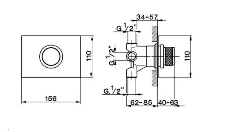 Cisal Pumpy Inbouw omstelkraan PU000270
