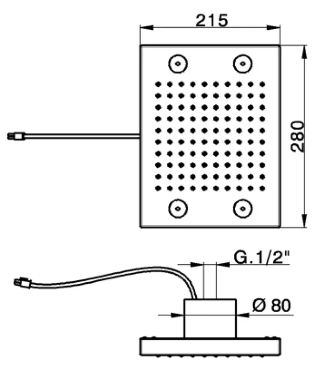 Cisal Drops Regendouche met LED wit DS016170