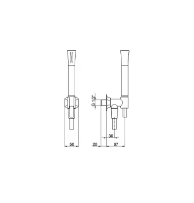 Cisal Cherie handdouche Chroom CE00303021