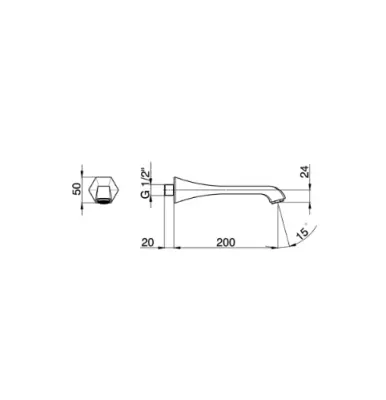 Cisal Cherie baduitloop Chroom CE00024021