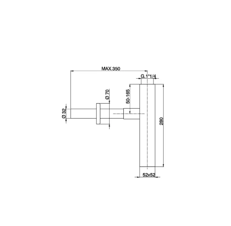 Cisal Cubic Designsifon Chroom ZA00408021