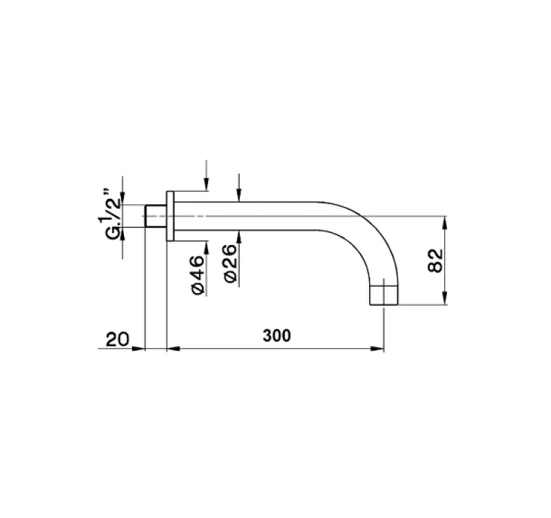 Cisal Pumpy Baduitloop 300mm Chroom ZA00125221