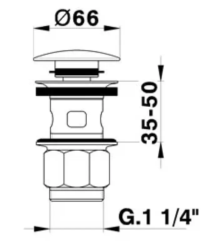 Cisal Step Afvoerplug Pop-Up ZA001620